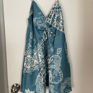 spaghetti strap satin dress